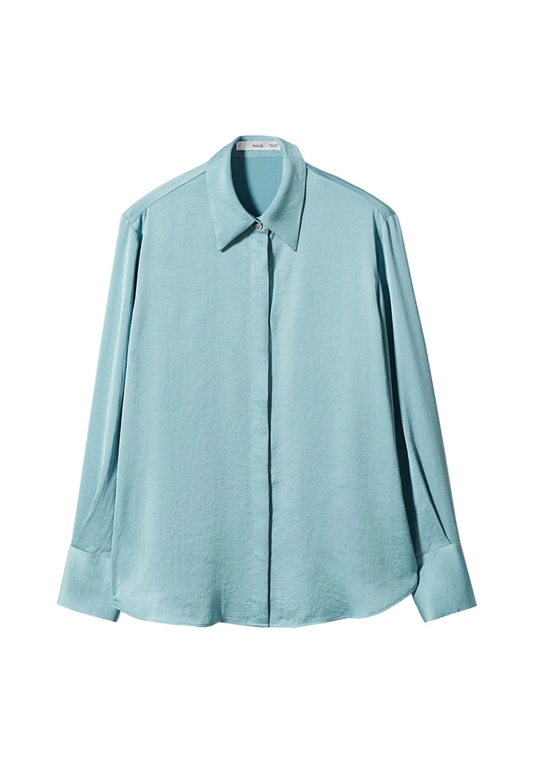 Mango Satin Finish Flowy Shirt 10 Mango Satin Finish Flowy Shirt - Image 8