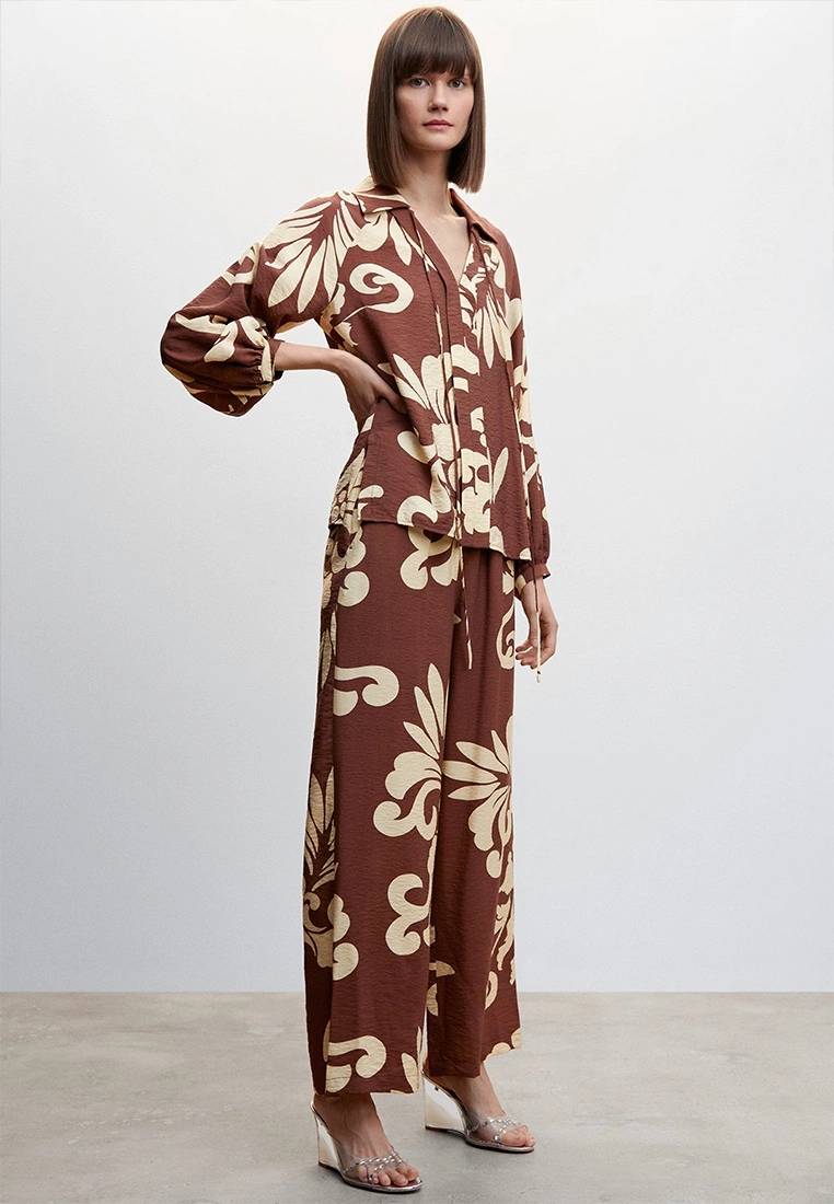 Mango Bow Printed Blouse 7 Mango Bow Printed Blouse - Image 5