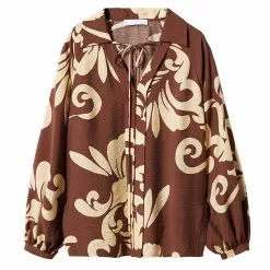 Mango Bow Printed Blouse 13 Mango Bow Printed Blouse -Mango popular store mango 5952 8125936 6