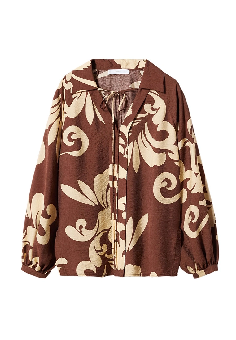 Mango Bow Printed Blouse 8 Mango Bow Printed Blouse - Image 6