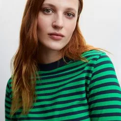 Mango Striped 100% Cotton T-Shirt -Mango popular store mango 5953 9748046 4