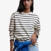 Mango Striped Cotton-Blend Sweatshirt
