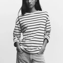 Mango Striped Cotton-Blend Sweatshirt 11 Mango Striped Cotton-Blend Sweatshirt -Mango popular store mango 5955 6839046 4