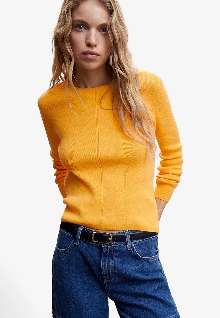 Mango Textured Round Neck Sweater 3 Mango Textured Round Neck Sweater
