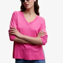 Mango V-Neck Pullover With Slits