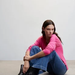 Mango V-Neck Pullover With Slits -Mango popular store mango 5973 1929046 5