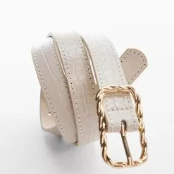 Mango Embossed Buckle Belt -Mango popular store mango 5976 0838046 3