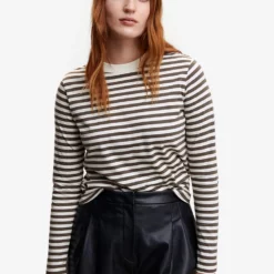 Mango Striped 100% Cotton T-Shirt