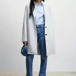 Mango Buttoned Wool Coat -Mango popular store mango 5980 4729046 5