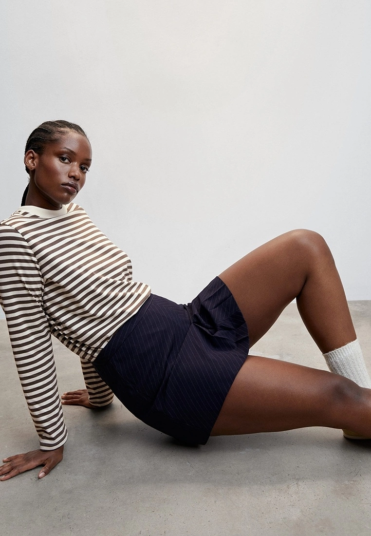 Mango Striped 100% Cotton T-Shirt 8 Mango Striped 100% Cotton T-Shirt - Image 6