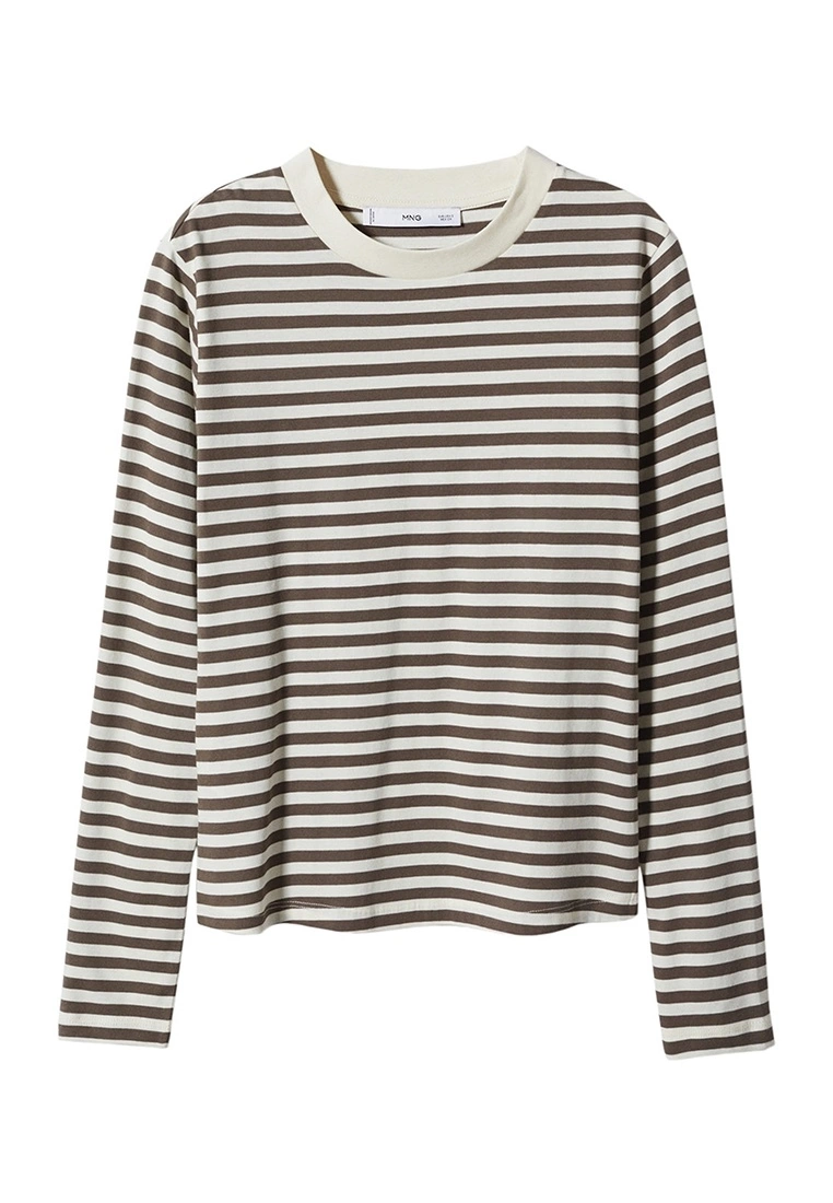 Mango Striped 100% Cotton T-Shirt 10 Mango Striped 100% Cotton T-Shirt - Image 8