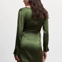 Mango Satin Tie Dress 10 Mango Satin Tie Dress -Mango popular store mango 5987 2126936 2