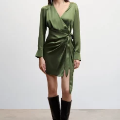 Mango Satin Tie Dress 13 Mango Satin Tie Dress -Mango popular store mango 5988 2126936 5