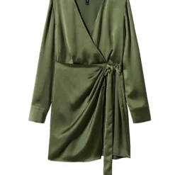 Mango Satin Tie Dress 15 Mango Satin Tie Dress -Mango popular store mango 5989 2126936 7