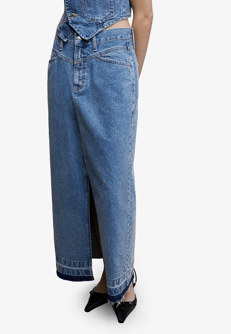 Mango Denim Long Skirt 3 Mango Denim Long Skirt