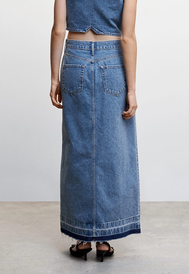 Mango Denim Long Skirt 4 Mango Denim Long Skirt - Image 2
