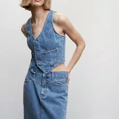 Mango Denim Long Skirt 12 Mango Denim Long Skirt -Mango popular store mango 5994 5459046 3