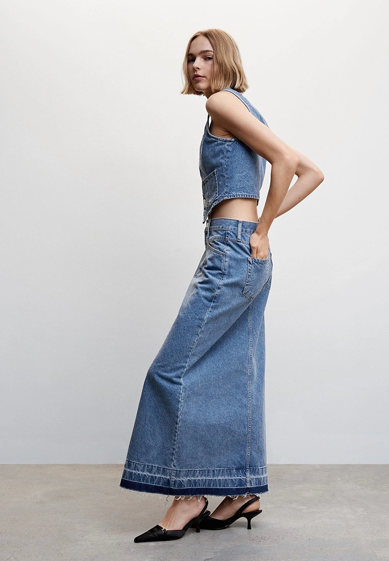 Mango Denim Long Skirt 7 Mango Denim Long Skirt - Image 5