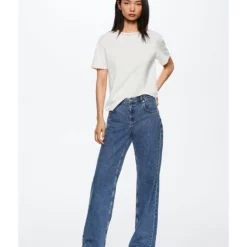 Mango Embroidered Cotton T-Shirt -Mango popular store mango 6000 3248526 6