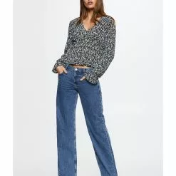 Mango Flowy Textured Blouse -Mango popular store mango 6031 6648526 4