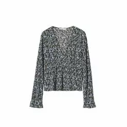Mango Flowy Textured Blouse -Mango popular store mango 6032 6648526 5