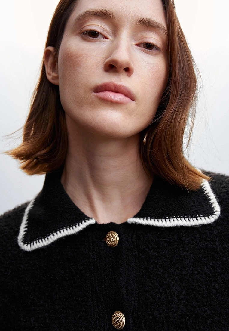 Mango Contrast Trims Cardigan 5 Mango Contrast Trims Cardigan - Image 3