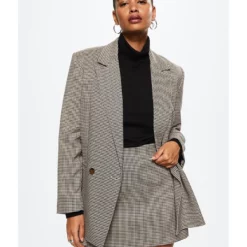 Mango Houndstooth Mini Skirt -Mango popular store mango 6037 9648526 5