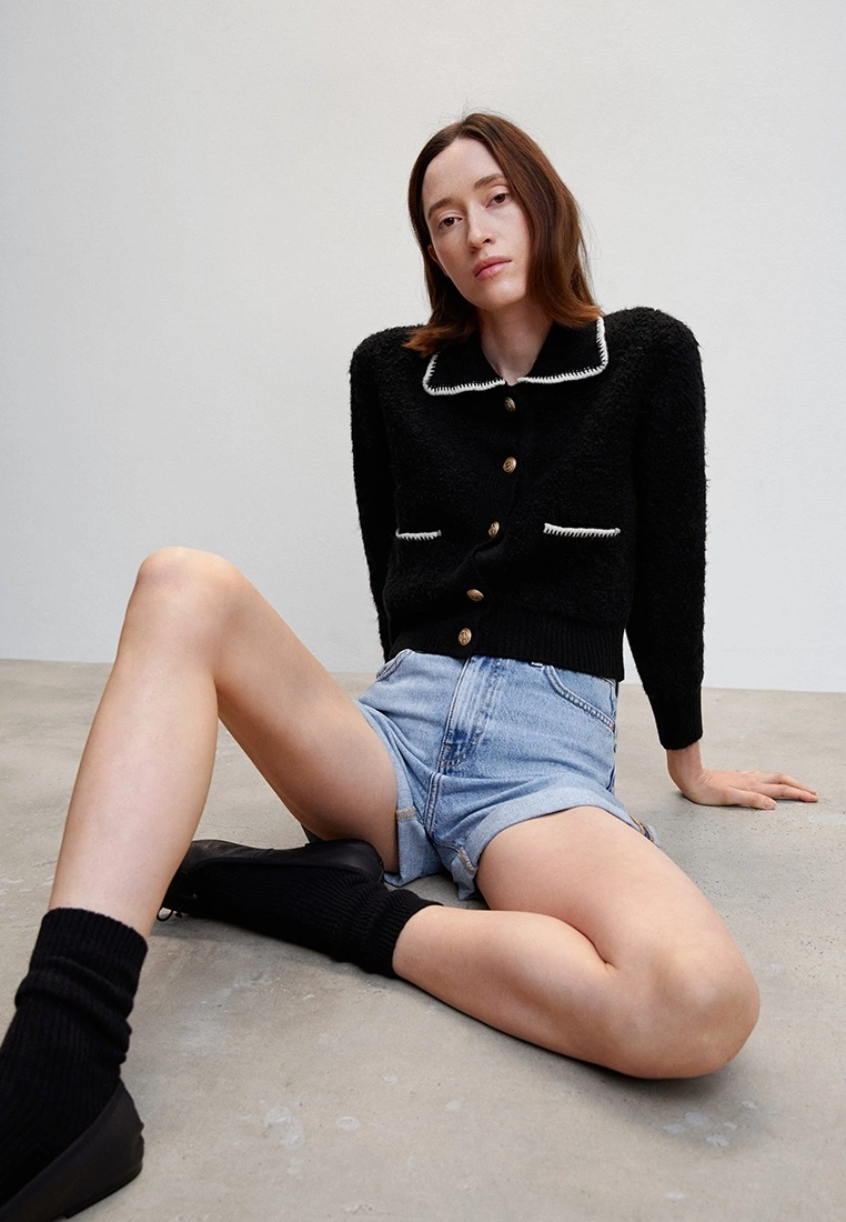 Mango Contrast Trims Cardigan 6 Mango Contrast Trims Cardigan - Image 4