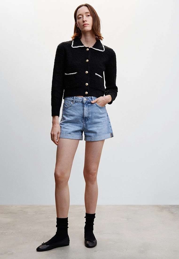 Mango Contrast Trims Cardigan 7 Mango Contrast Trims Cardigan - Image 5