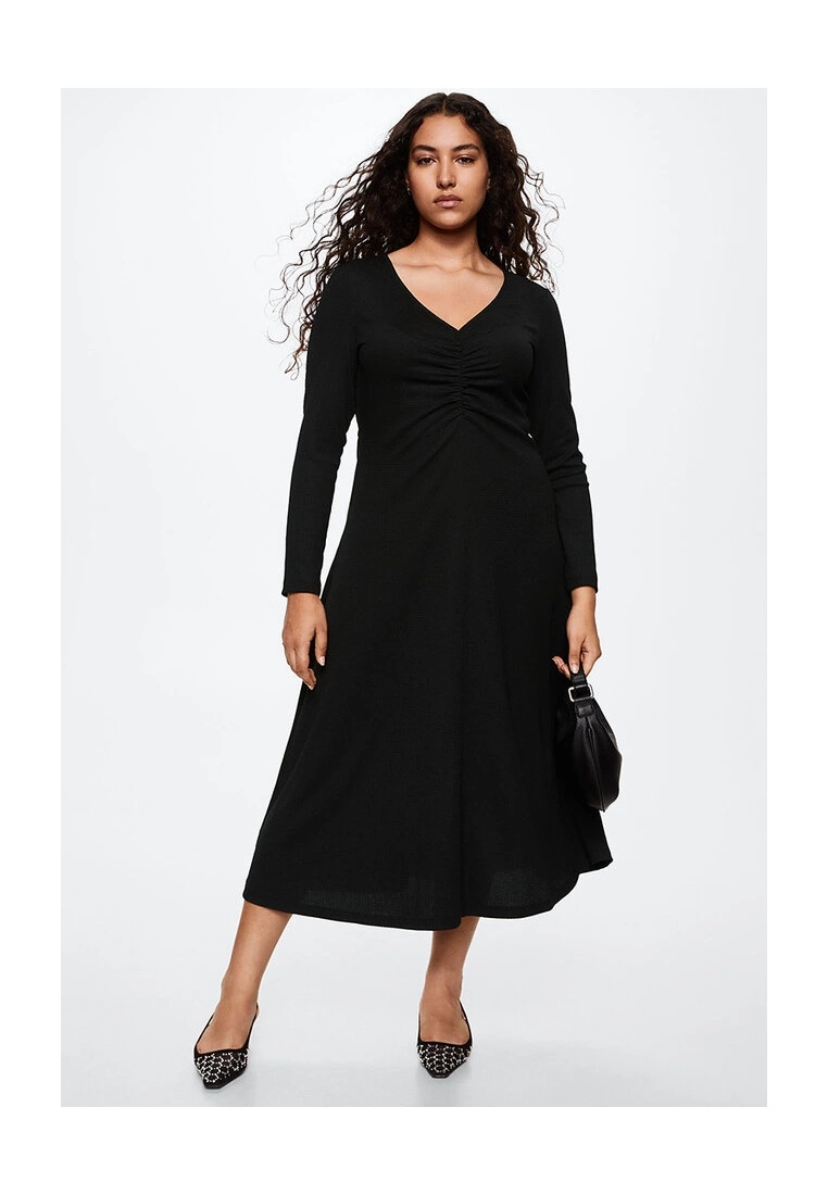 Mango Ruched Detail Dress 4 Mango Ruched Detail Dress - Image 2