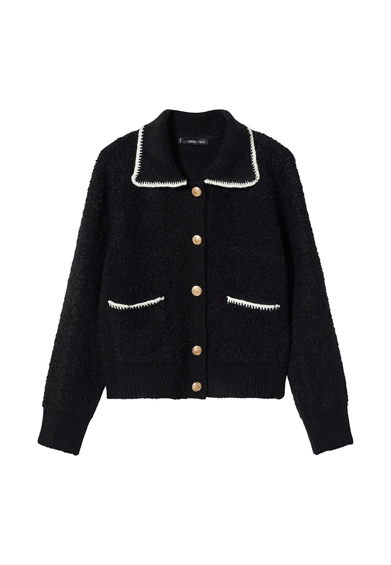 Mango Contrast Trims Cardigan 9 Mango Contrast Trims Cardigan - Image 7