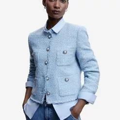 Mango Pocket Tweed Jacket