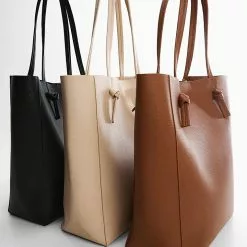 Mango Knot Handle Shopper Bag -Mango popular store mango 6051 8938046 5