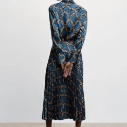 Mango Geometric Print Pleated Skirt -Mango popular store mango 6056 3039046 3