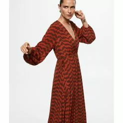 Mango Flowy Striped Dress -Mango popular store mango 6062 0848526 5