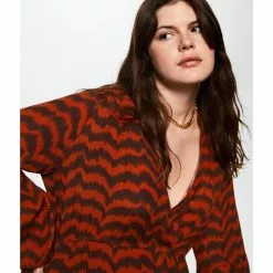 Mango Flowy Striped Dress -Mango popular store mango 6063 0848526 7