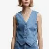 Mango Denim Vest With Seams -Mango popular store mango 6065 4698046 1