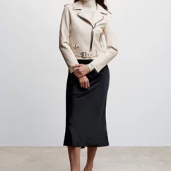 Mango Faux-Leather Biker Jacket -Mango popular store mango 6069 3729046 5