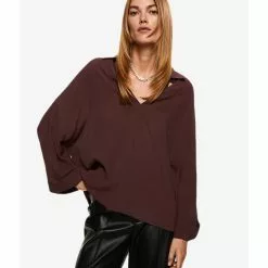 Mango V-Neck Blouse