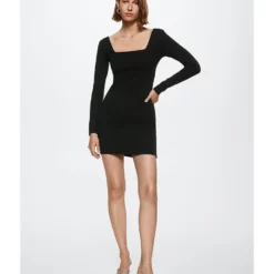 Mango Squared Neckline Dress 12 Mango Squared Neckline Dress -Mango popular store mango 6092 7848526 5