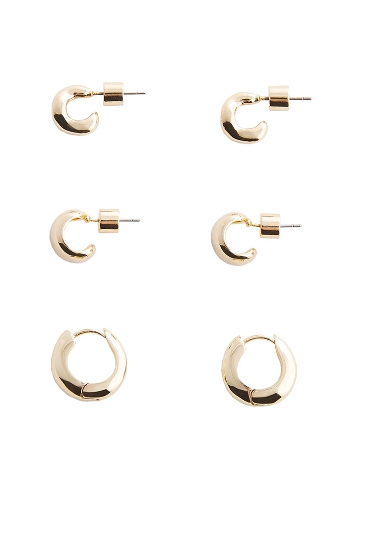 Mango Set of Hoop Earrings 3 Mango Set of Hoop Earrings