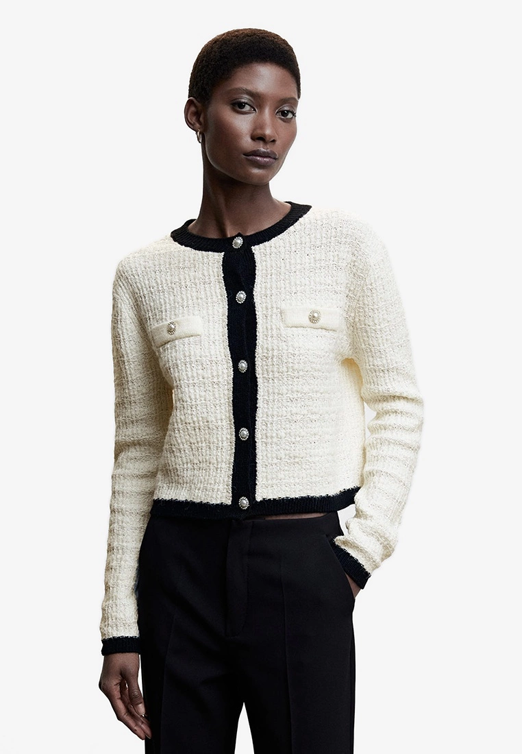 Mango Pocket Tweed Cardigan 3 Mango Pocket Tweed Cardigan