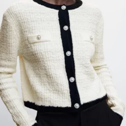 Mango Pocket Tweed Cardigan 13 Mango Pocket Tweed Cardigan -Mango popular store mango 6179 2898046 4