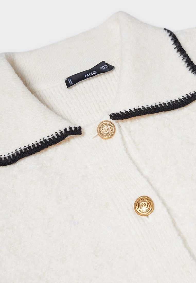 Mango Contrast Trims Cardigan 7 Mango Contrast Trims Cardigan - Image 5