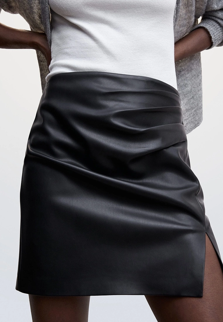 Mango Leather-Effect Mini-Skirt 5 Mango Leather-Effect Mini-Skirt - Image 3