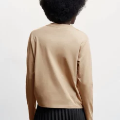 Mango Long Sleeve Cotton T-Shirt -Mango popular store mango 6208 4248046 2