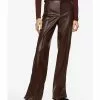 Mango Leather-Effect Straight Trousers -Mango popular store mango 6216 0250826 1