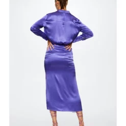 Mango Satin Shirt Dress -Mango popular store mango 6216 3558126 2