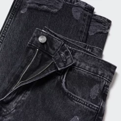 Mango Ripped High Rise Straight Jeans 11 Mango Ripped High Rise Straight Jeans -Mango popular store mango 6218 0425146 3