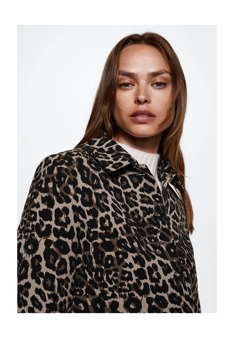 Mango Animal Print Coat 5 Mango Animal Print Coat - Image 3